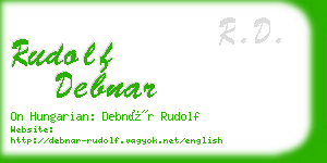 rudolf debnar business card